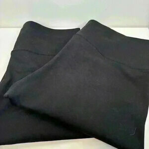 SET OF 2 FELINA Black Ankle Length Leggings Lightweight Breathable Size Medium